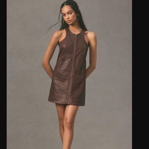 BNWT Anthropologie Pilcro Coated Crewneck Mini Dress 6